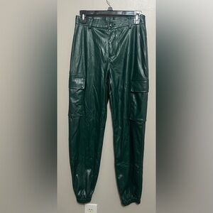 Klesis Pleather Cargo Pants Size Med- small spot below knee shown in pic